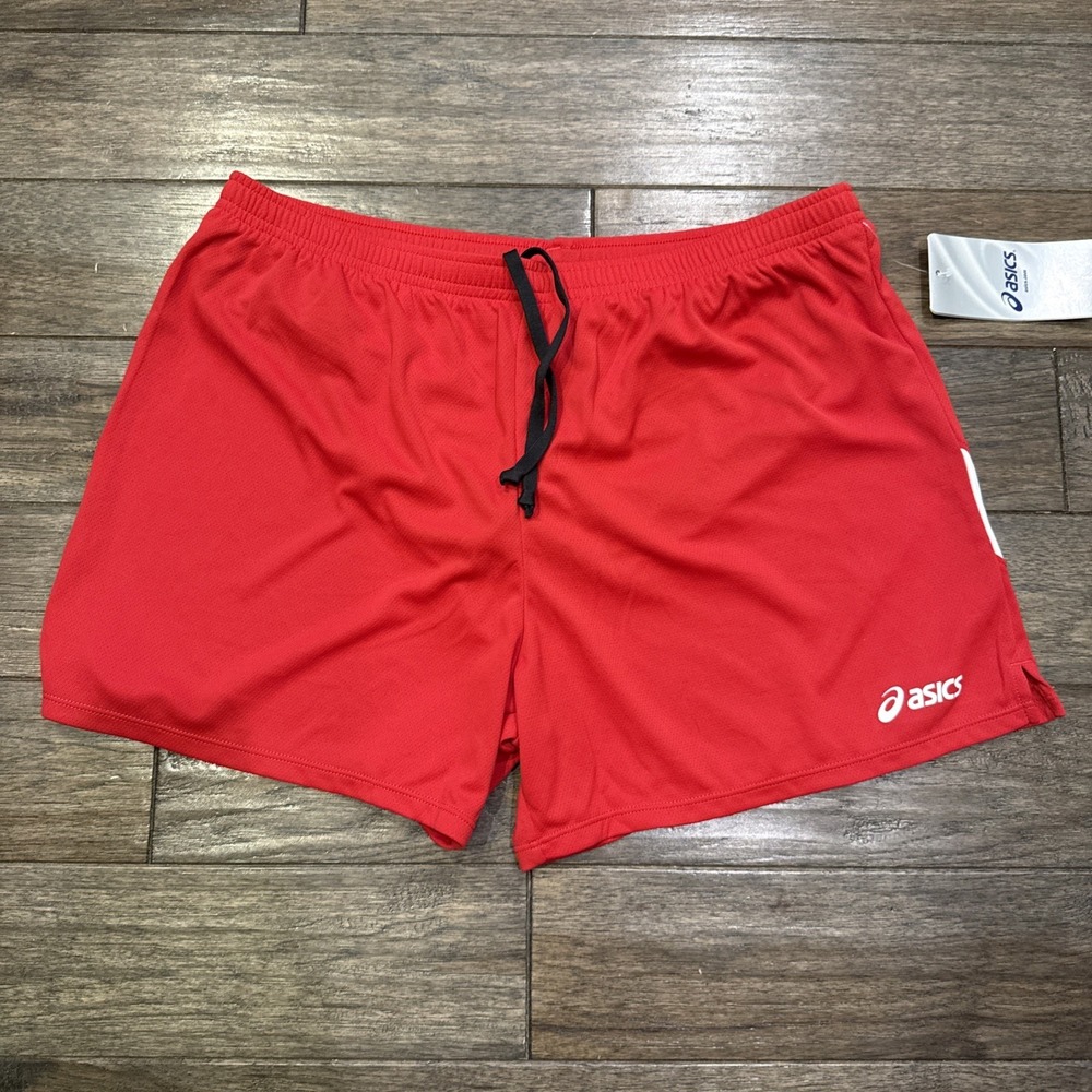 Asics W BT Short Women Large Red TF2353 Athletic Running Volleyball Mesh